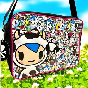 Tokidoki Messenger Bag Crossbody Shoulder Bag Moofia Mozzarella Leche Latte NEW